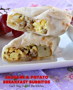 Breakfast - Sausage egg cheese potato breakfast burrito recipe