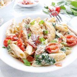 Dinner - Chicken and Bacon Pasta Bake recipes
