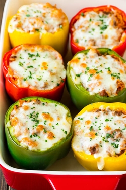 Ground beef and rice stuffed bell peppers recipes - Main course-image