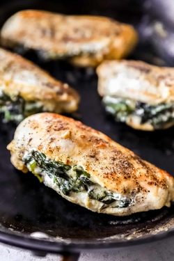 Dinner - Grilled stuffed chicken breast cream cheese spinach recipes