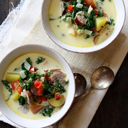 Potato and Sausage Soup (like Olive Garden) Recipe - Soup and stew
