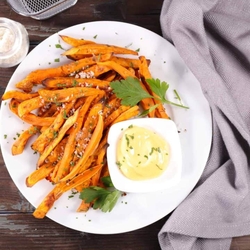 Air crisp sweet potato fries ninja foodi recipes - Air fryer side dishes