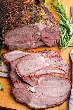 Smoked boneless leg of lamb pellet grill recipes - Main course