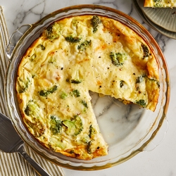 Crustless Broccoli Cheddar Quiche recipes - Healthy quiche recipes
