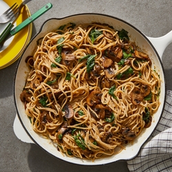 Parmesan spinach mushroom pasta skillet eatwell 101 recipes - Healthy