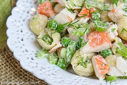 Salad - Imitation crab pasta salad with old bay recipes