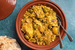 Dinner - Moroccan Chicken Tagine Recipe with Preserved Lemons and Olives