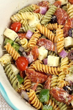 Side dish - How much pasta salad for 100 people recipes